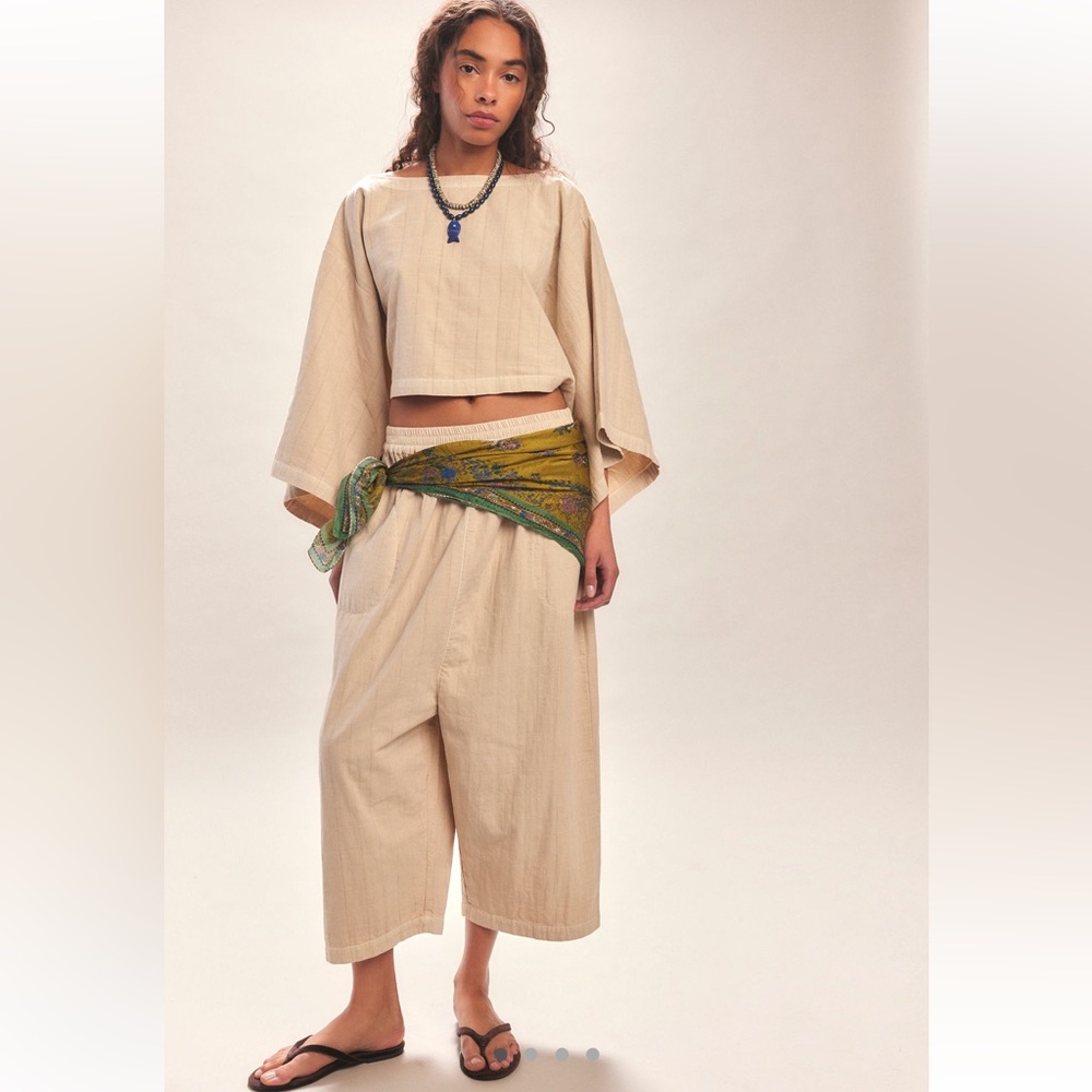 Free People Check Me Out Harem Pant Set